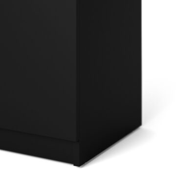 Moderno Matt Black 2 Door 1 Drawer Sideboard