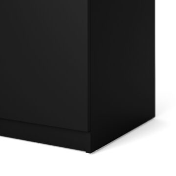 Moderno Matt Black 2 Door 4 Drawer Sideboard