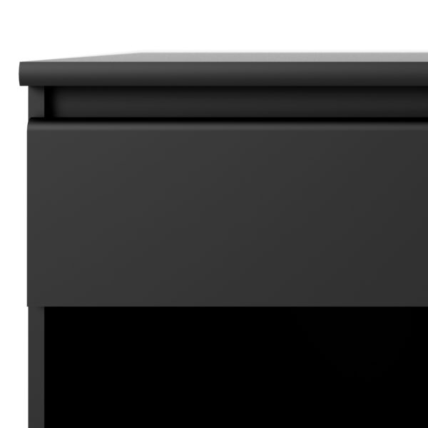 Moderno Bedside - 1 Drawer 1 Shelf | Black Matte | Self Assembly