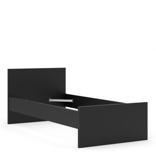 Moderno Single Bed 3ft | Black Matte