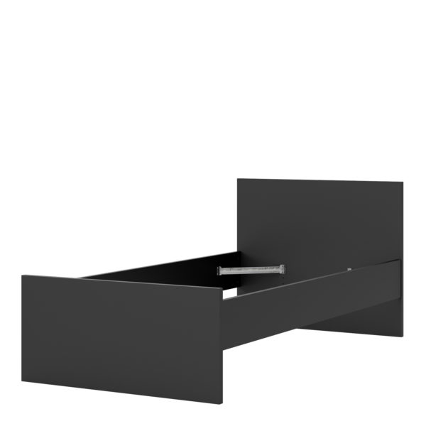 Moderno Single Bed 3ft | Black Matte