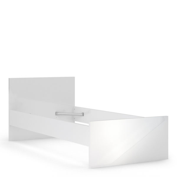 Moderno Single Bed 3ft | White High Gloss