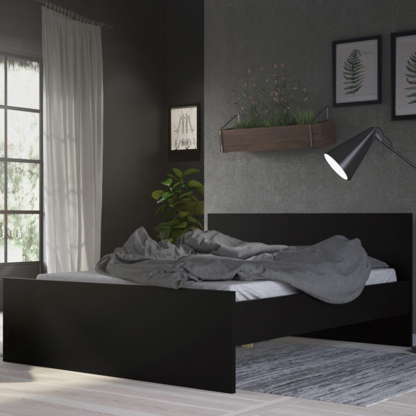 Moderno Double Bed 4ft6 | Black Matte