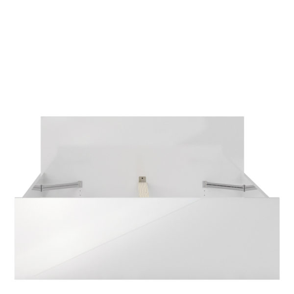 Moderno Double Bed 4ft6 | White High Gloss