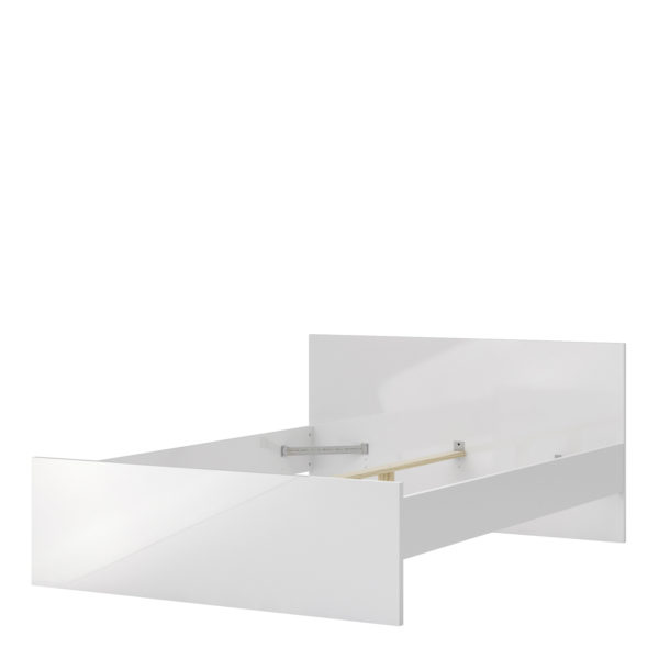 Moderno Double Bed 4ft6 | White High Gloss