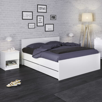 Moderno White 4’6 Double Bed