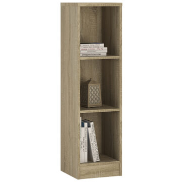 Essentials Medium Narrow Bookcase | Sonama Oak | Self Assembly