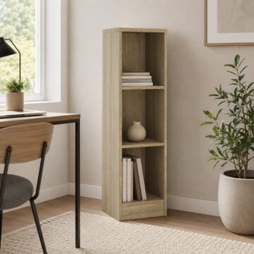 Essentials Medium Narrow Bookcase | Sonama Oak | Self Assembly
