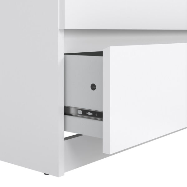 Moderno Wide Chest of 6 Drawers (3+3) | White High Gloss | Self Assembly