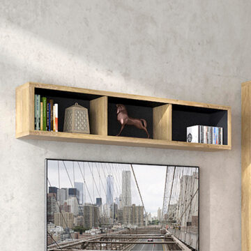 Alnwick Wide Wall Shelf 136cm | Oak Finish