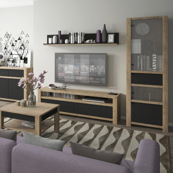 Cuba Wall Shelf | Black | Self Assembly
