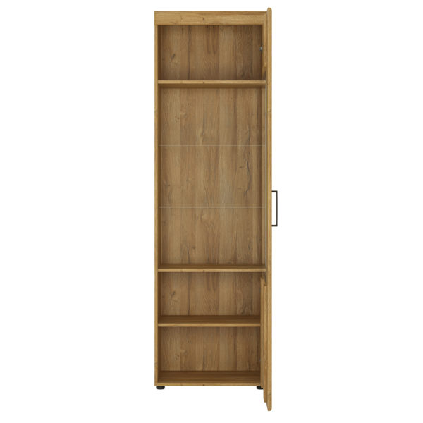 Newquay Tall Glazed Display Cabinet | Right Hand | Self Assembly