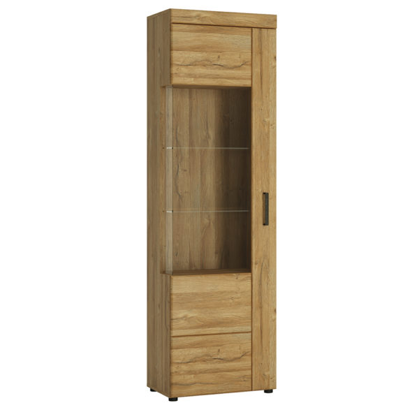 Newquay Tall Glazed Display Cabinet  | Left Hand | Self Assembly