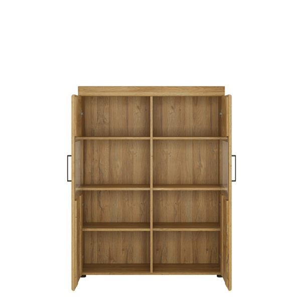 Newquay Low Wide 2 Door Display Cabinet | Self Assembly