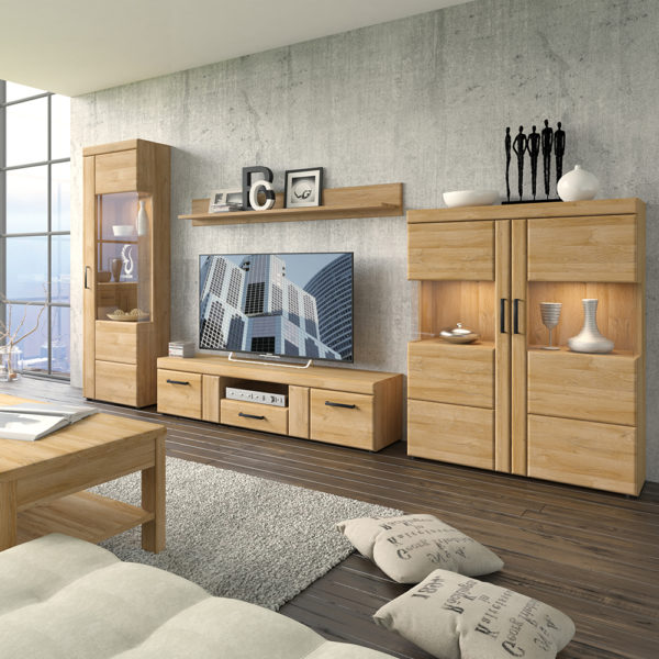 Newquay 2 Door 1 Drawer Wide TV Cabinet | Self Assembly