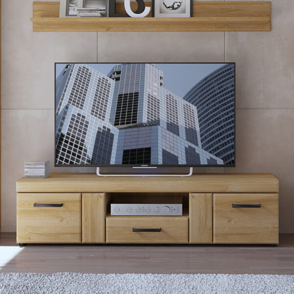 Newquay 2 Door 1 Drawer Wide TV Cabinet | Self Assembly