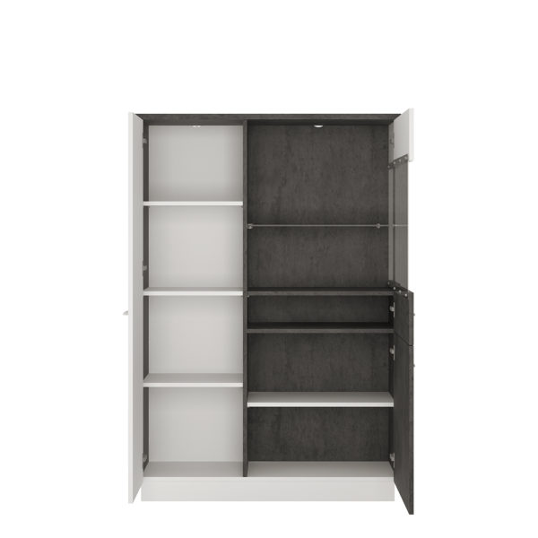 Colorado Low Display Cabinet | Right Hand | Black | Self Assembly