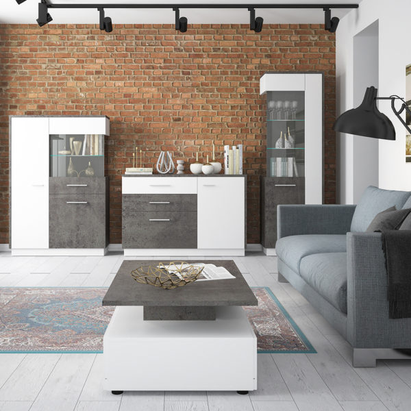 White Colorado 1 Door 2 Drawer 1 Compartment Sideboard | Self Assembly