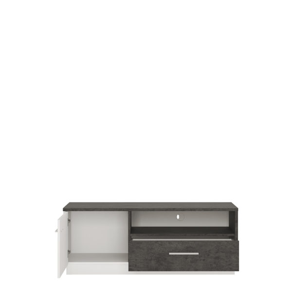 White Colorado 1 Door 1 Drawer TV Cabinet | Self Assembly