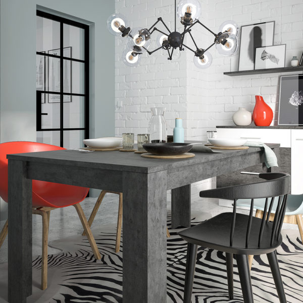 Colorado Dining Table | 160-200cm | Self Assembly Grey