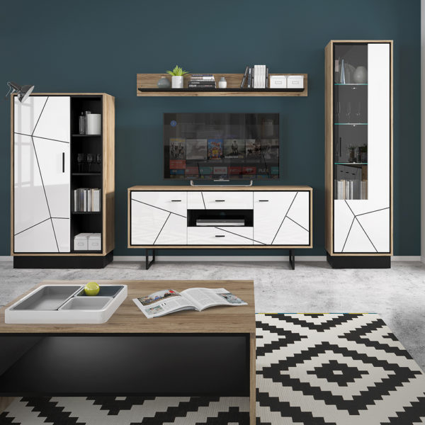 Kodiak Wall Shelf 167 cm | Black | Self Assembly
