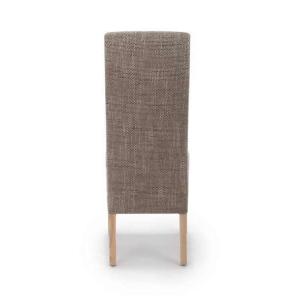 Baxter Wave Back Tweed Oatmeal Dining Chair | Clearance