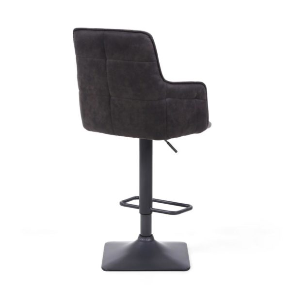 Orion Suede Effect Light Grey Bar Stool | 98 - 11cm