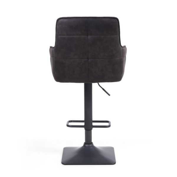 Orion Suede Effect Light Grey Bar Stool | 98 - 11cm