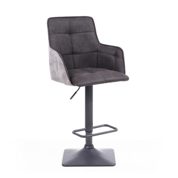 Orion Suede Effect Dark Grey Bar Stool | 98 - 11cm