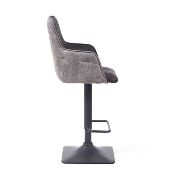 Orion Suede Effect Dark Grey Bar Stool | 98 - 11cm