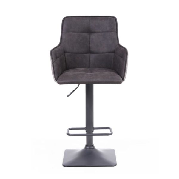 Orion Suede Effect Dark Grey Bar Stool | 98 - 11cm
