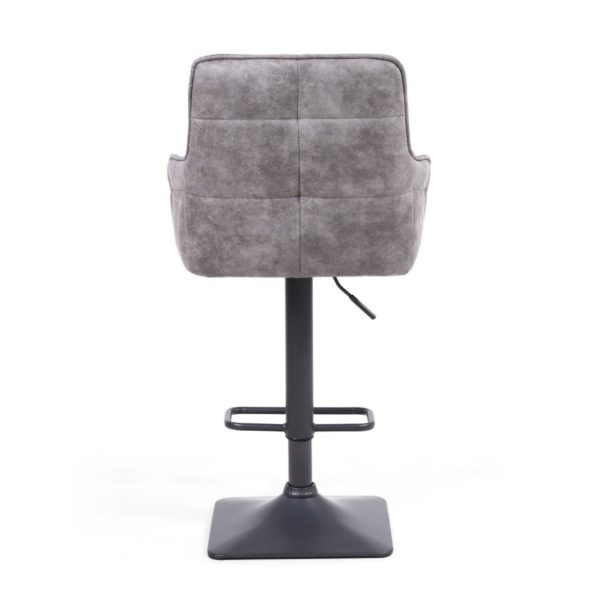 Orion Suede Effect Dark Grey Bar Stool | 98 - 11cm