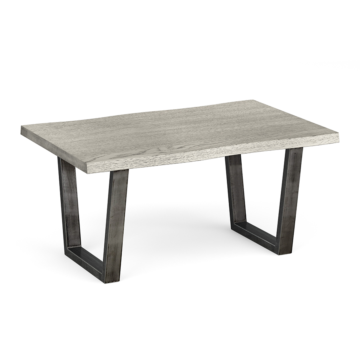 Rockcliffe Grey Coffee Table | Black Metal Legs
