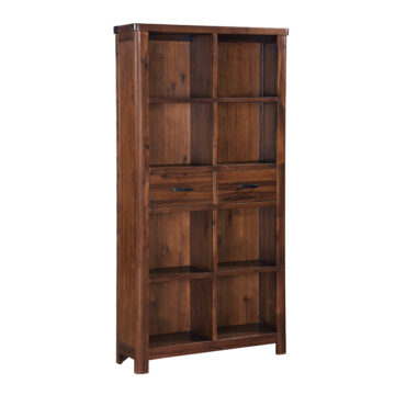Andorra Acacia Tall Bookcase | Assembled