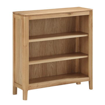 Dunmore Oak Low Bookcase | Assembled