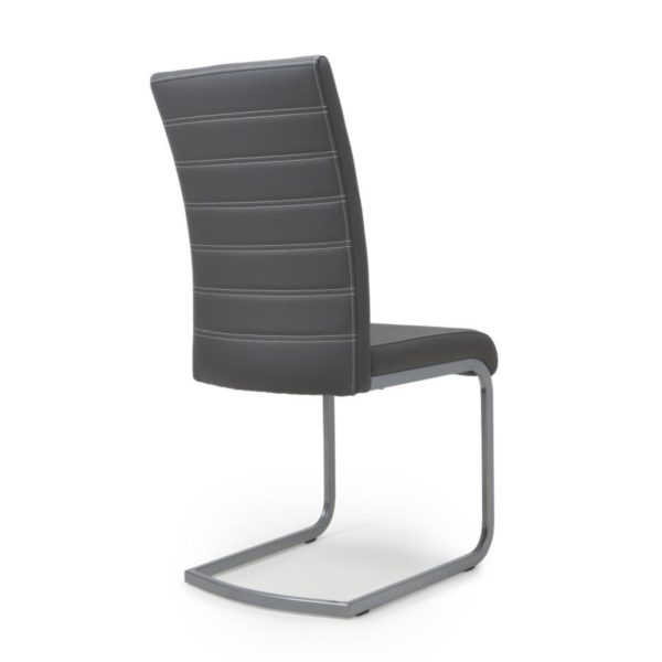 Capri Leather Effect Grey Dining Chair