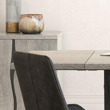 Rockcliffe Grey Coffee Table | Black Metal Legs
