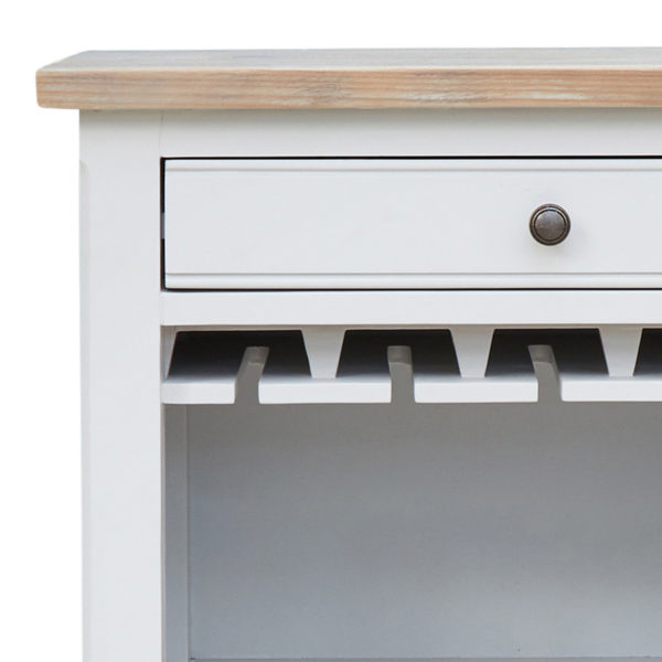 Callerton Grey Wine Rack & Glass Storage Cabinet