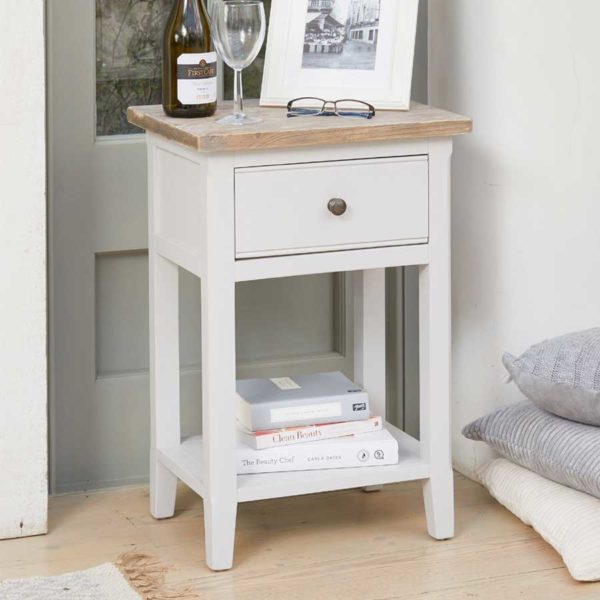 Callerton Grey One Drawer Lamp Table