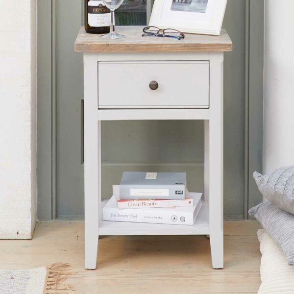 Callerton Grey One Drawer Lamp Table