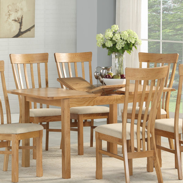 Kendal Oak Extending Dining Set with 4 Chairs | 120 - 150cm | Clearance