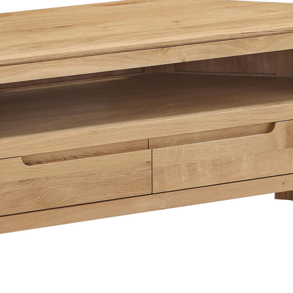 Dunmore Oak  Corner TV Unit | Clearance