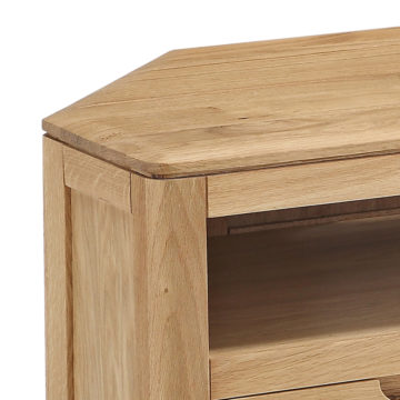 Dunmore Oak Corner TV Unit Clearance Oak World