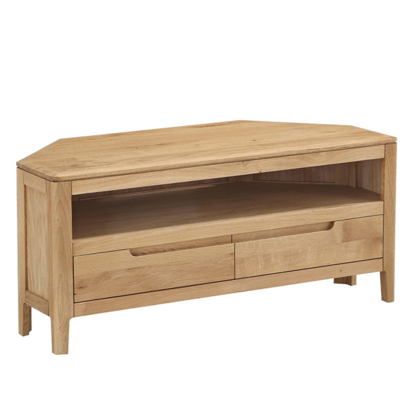 Dunmore Oak  Corner TV Unit | Clearance