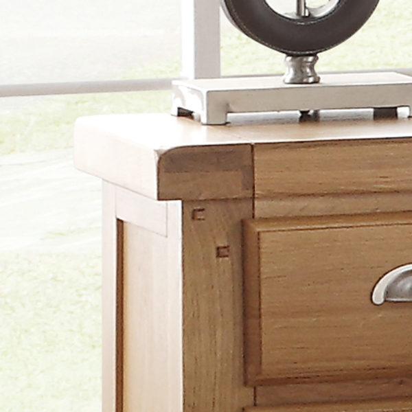 Newbridge Light Oak 3 Drawer Nightstand | Bedside Table  | Fully Assembled