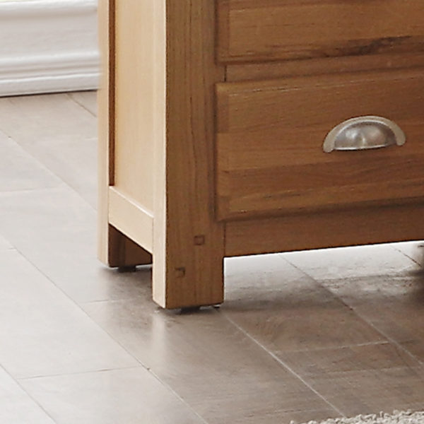 Newbridge Light Oak 3 Drawer Nightstand | Bedside Table  | Fully Assembled