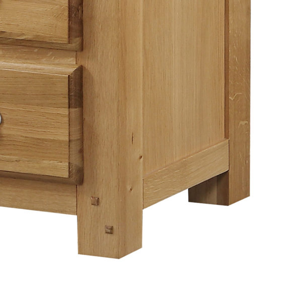 Newbridge Light Oak 3 Drawer Nightstand | Bedside Table  | Fully Assembled