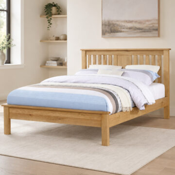 Newbridge Light Oak King Size Low Bed