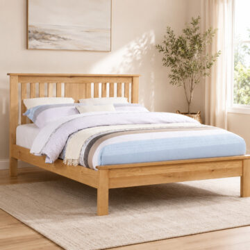 Newbridge Light Oak 4ft6" Low Double Bed