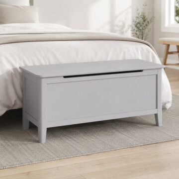 Stornoway Grey Blanket Box | Assembled